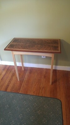 Inlaid Crotch Walnut Side Table