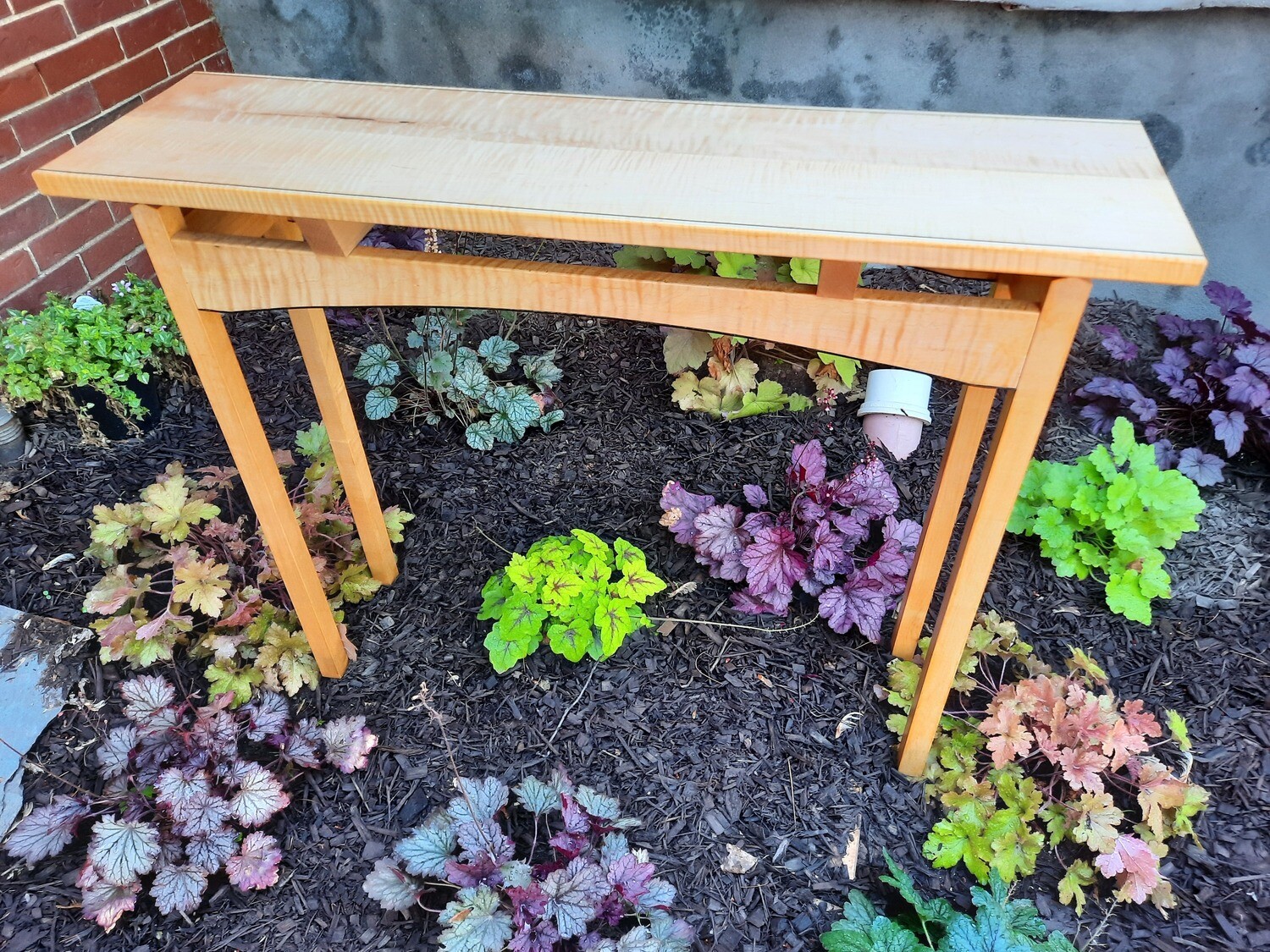 Curley Maple Hall Table