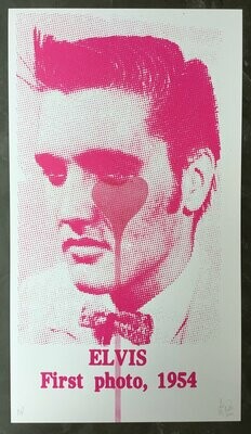 Elvis First Photo Pink Heart by Pure Evil