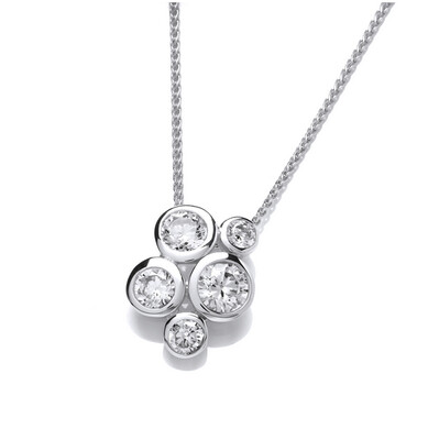 Silver Bubbles Necklace + Earrings