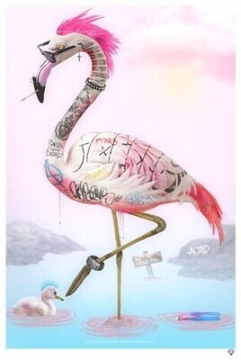 Punk Flamingos by JJ Adams