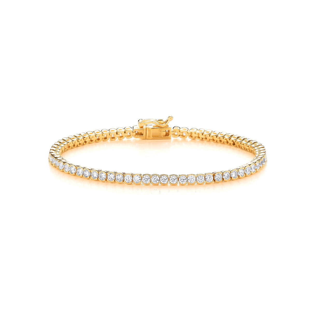Tennis Bracelet - Gold - Round