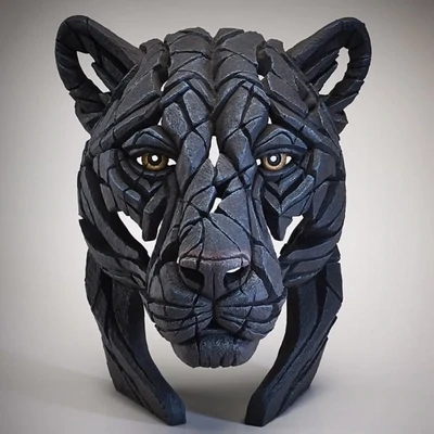Panther Bust by Edge Sculpture