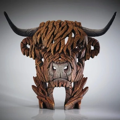 Highland Cow Bust by Edge Sculpture