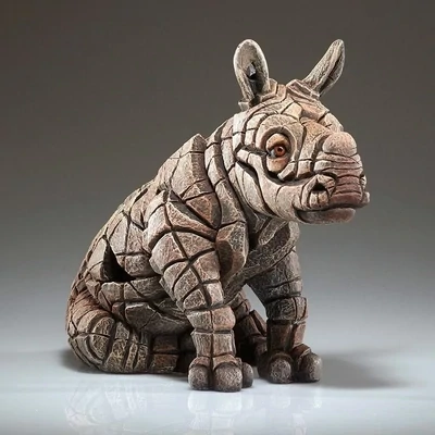 White Rhino Calf by Edge Sculpture