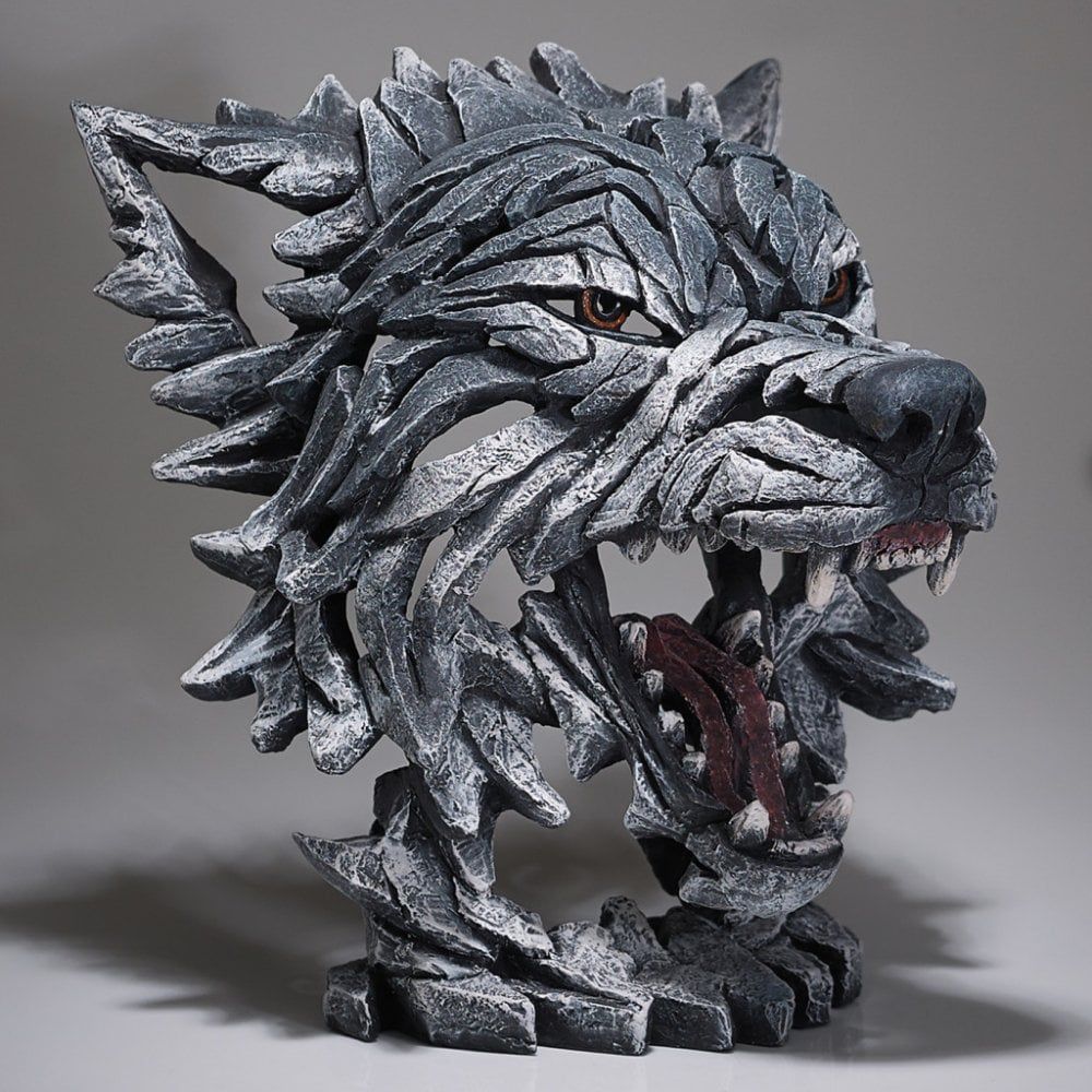 Wolf Bust by Edge Sculpture