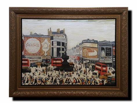 Picadilly Circus LS Lowry by David Henty