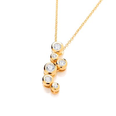 Gold Bubbles II Necklace