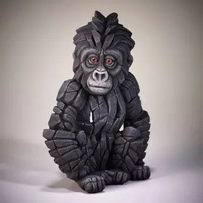 Baby Gorilla Bust by Edge Sculpture