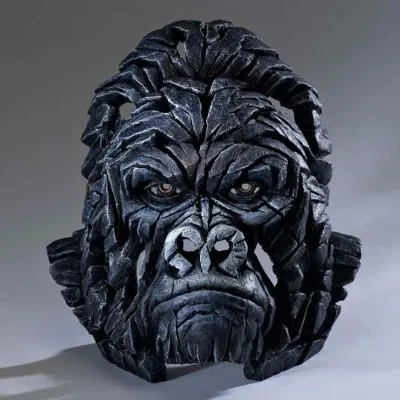 Gorilla Bust by Edge Sculpture