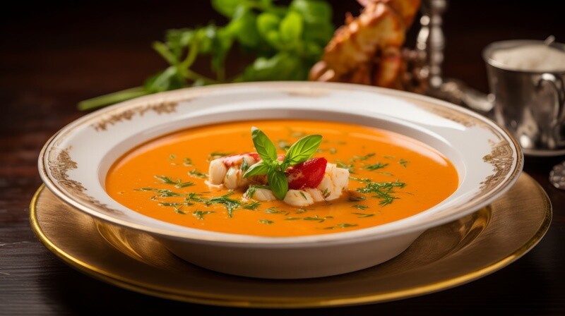 Krebsrahmsuppe