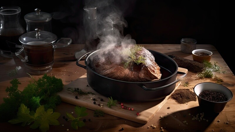 Sauerbraten in seiner Soße