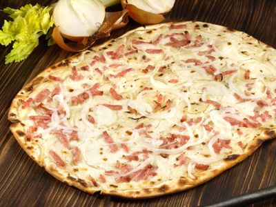 hausgemachte Flammkuchen / Dinnede