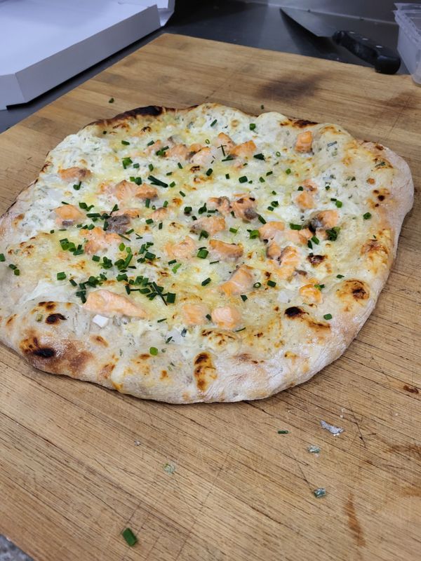 Maulicks Lachs Flammkuchen