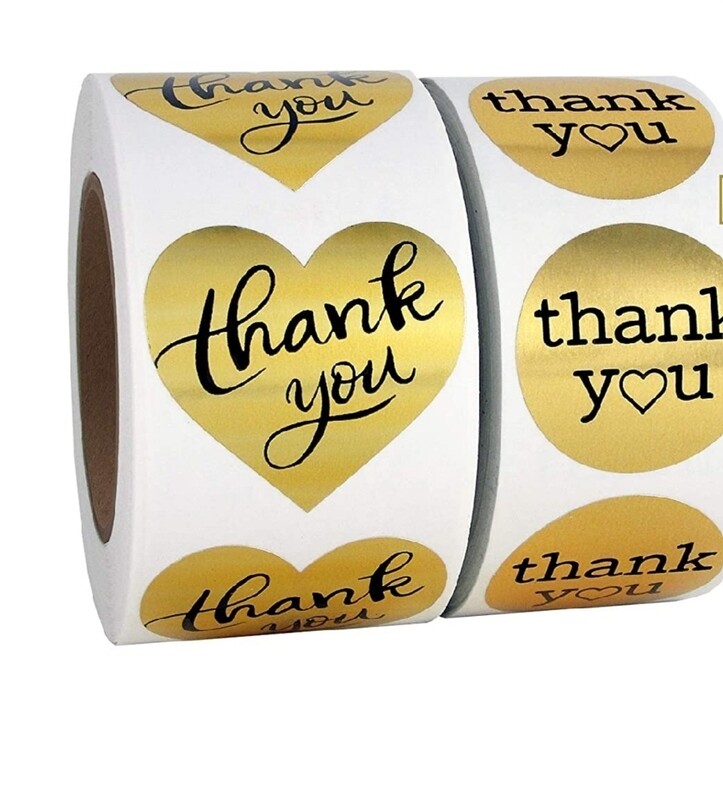 Thank You Stickers (Heart)