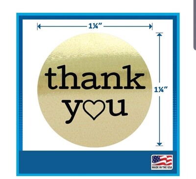 Thank You Stickers (Round)