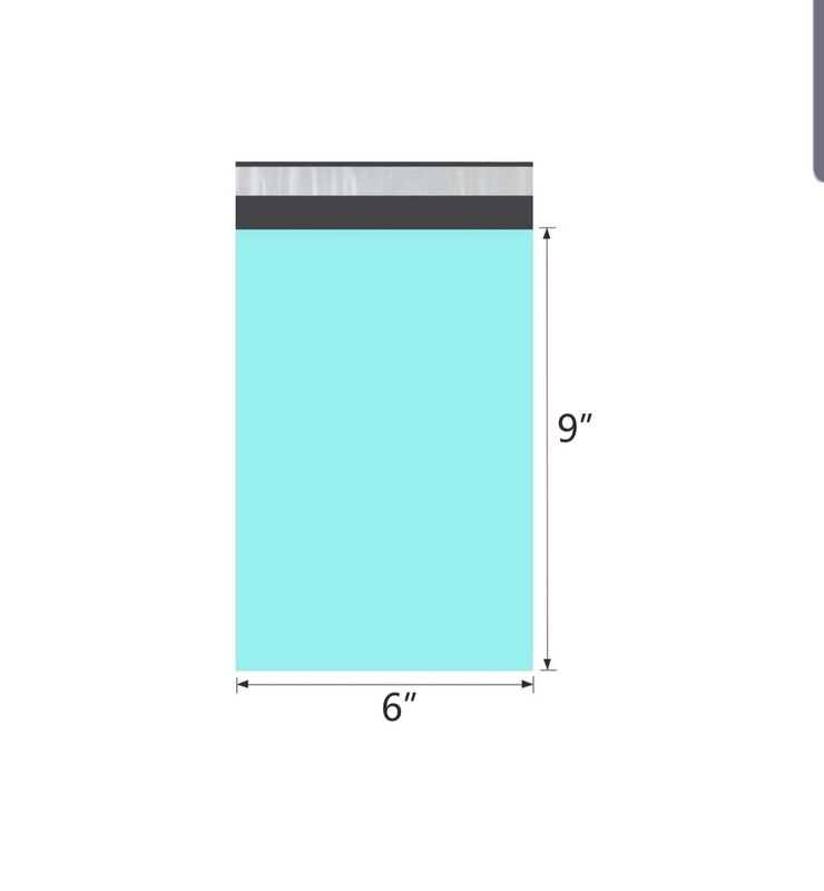 6x9 Inch Poly Mailers Teal