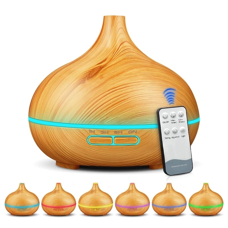 550ml Aroma Air Humidifier Essential Oil Diffuser  Aromatherapy Electric Ultrasonic cool Mist Maker for Home with Remote Control