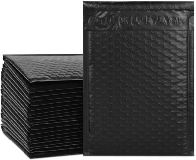 6x9 Inch Black Poly Bubble Mailers Padded Envelopes 
