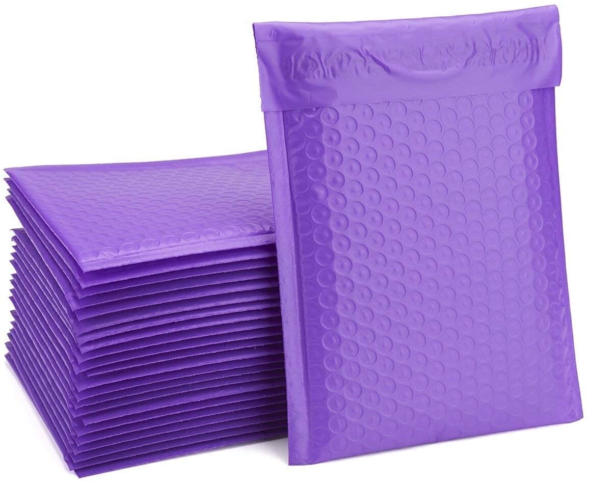 6x9 Inch Purple Poly Bubble Mailers Padded Envelopes 