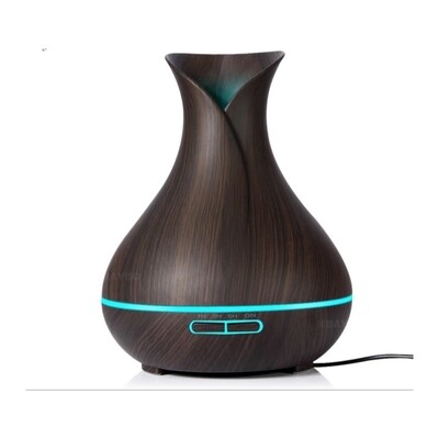 500ml Aroma Air Humidifier Essential Oil Diffuser  Aromatherapy Electric Ultrasonic cool Mist Maker for Home( dark wood grain)