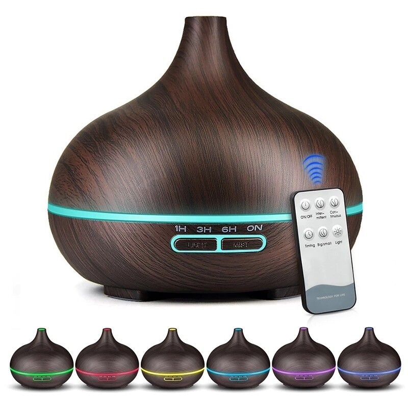 550ml Aroma Air Humidifier Essential Oil Diffuser  Aromatherapy Electric Ultrasonic cool Mist Maker for Home with Remote Control