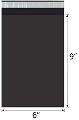 6x9 Inch Poly Mailers black