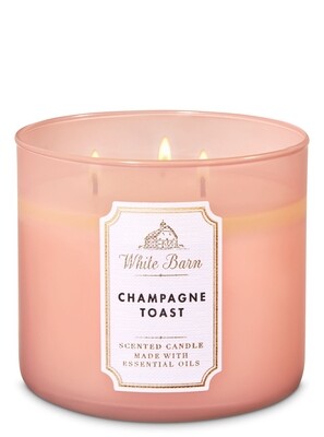 Bath and body works 3 wick candle- champagne toast 