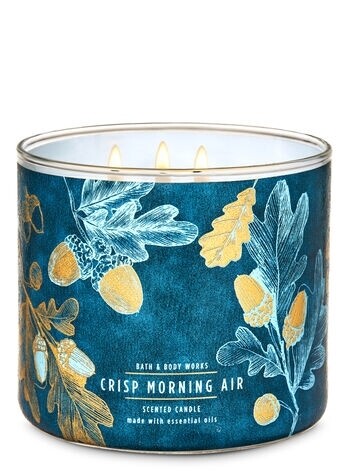 Bath and body works 3 wick candle- crisp morning air 