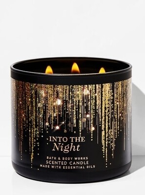 Bath and body works 3 wick candle- into the night 