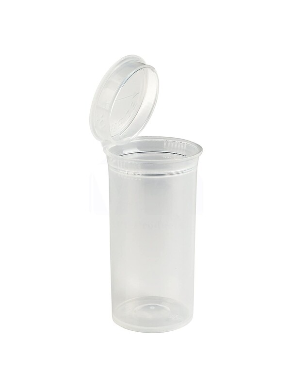 CLEAR 13 Dram Pop Top Bottle Rx Vial Medical Box Container