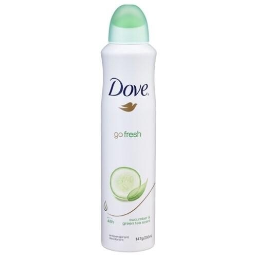 Dove Antiperspirant Deodorant Body Spray Go Fresh Cucumber, 250 ml