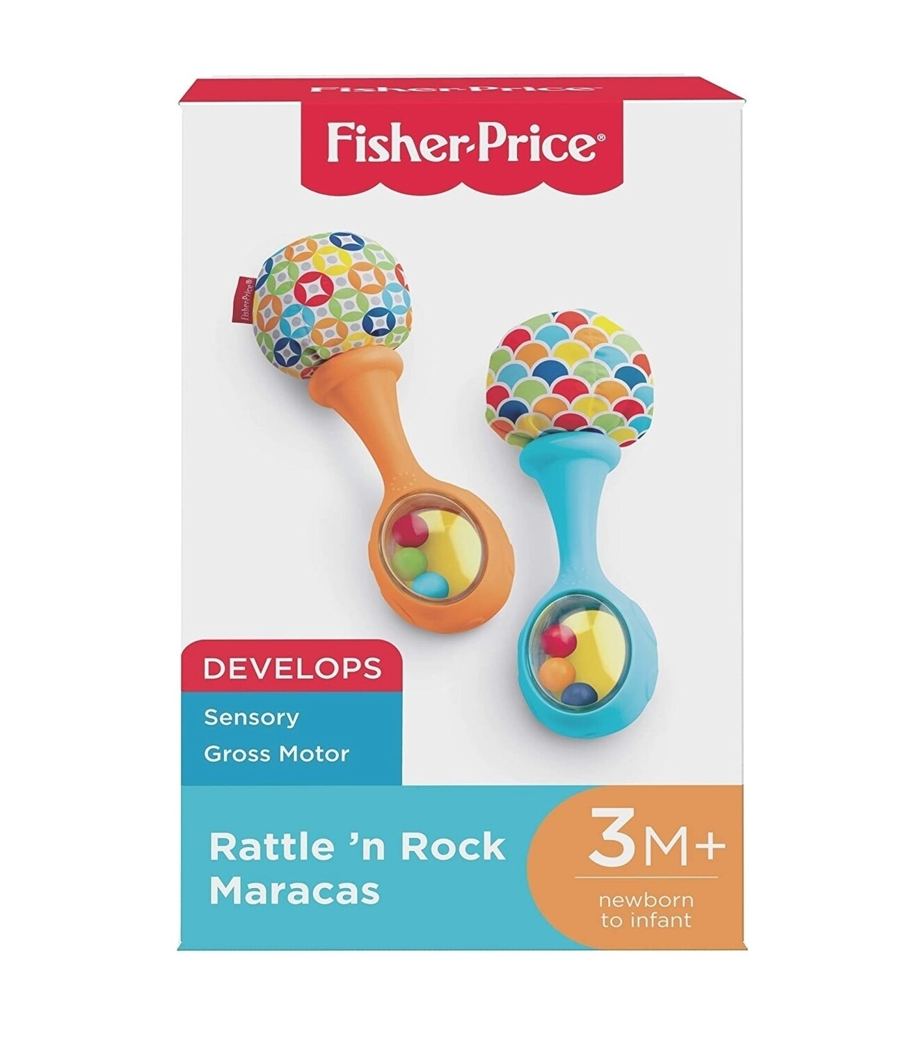 Fisher-Price Rattle 'n Rock Maracas, Blue/Orange