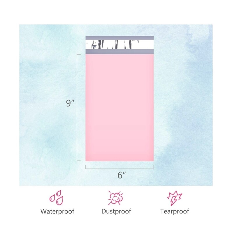 6x9 Inch Poly Mailers Light Pink