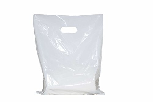 9x12 thank you plastic merchandise bags white