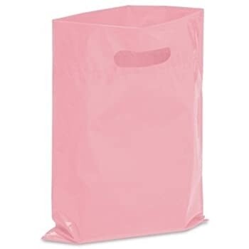 9x12 thank you plastic merchandise bags light pink