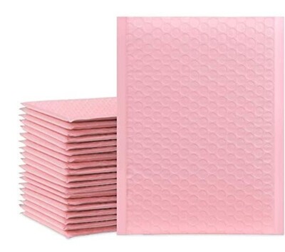6x10 Inch light pink Poly Bubble Mailers Padded Envelopes