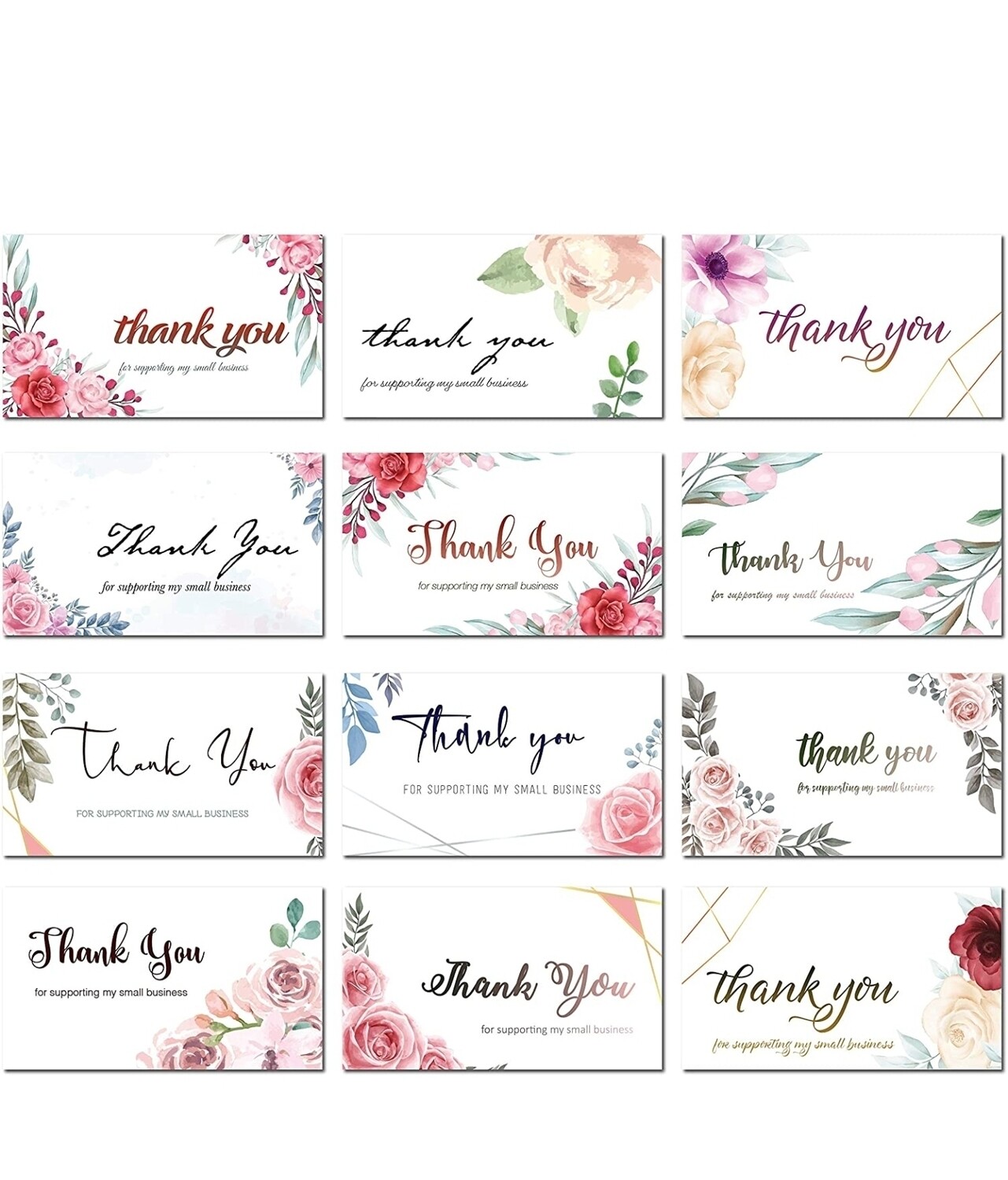 Thank You For Supporting My Small Business Cards, 2x3.5 inch (per card)