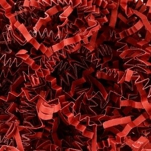 Voila Crinkle Cut red Decorative Shredded Paper, 1.8 oz.