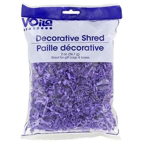 Voila Crinkle Cut lavender Decorative Shredded Paper, 1.8 oz.