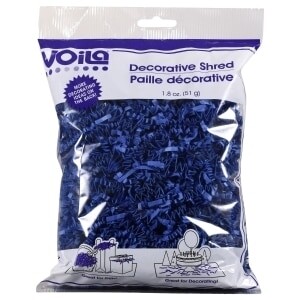 Voila Crinkle Cut blue Decorative Shredded Paper, 1.8 oz.