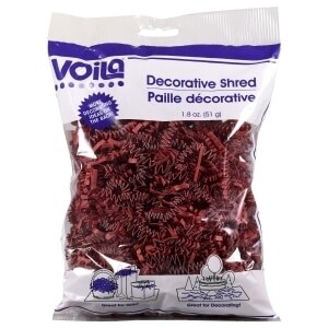 Voila Crinkle Cut red Decorative Shredded Paper, 1.8 oz.