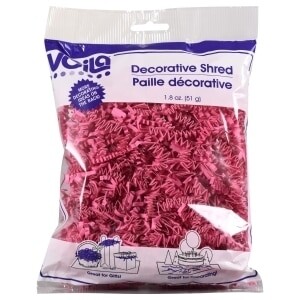 Voila Crinkle Cut Fuchsia (pink) Decorative Shredded Paper, 1.8 oz.