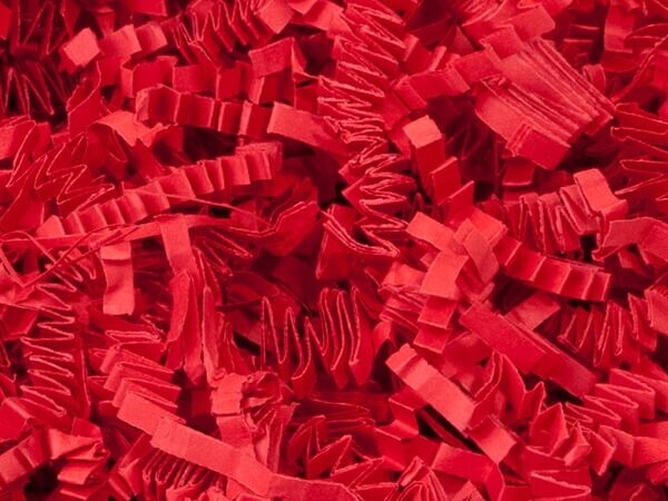 Voila Crinkle Cut red Decorative Shredded Paper, 1.8 oz.