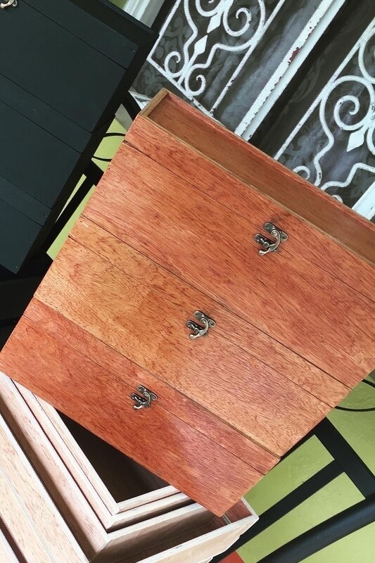 13 1/4 x 5 x5 inch Wine keepsake wooden box wood colour 
