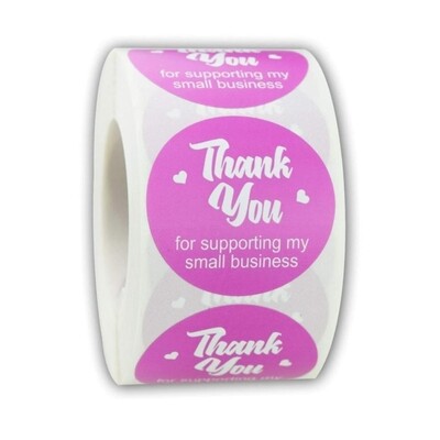 1.5" Thank You for Supporting My Small Business Stickers