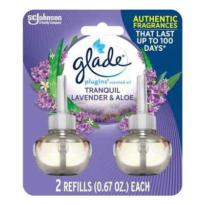 Glade Refills per bottle- tranquil lavender and aloe