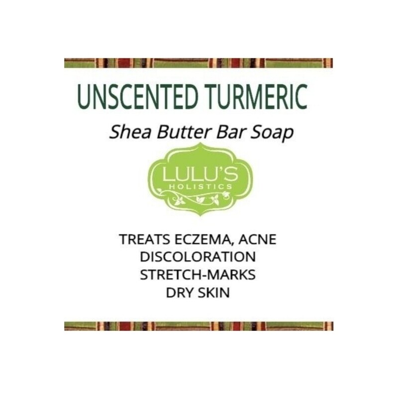 Lulu Holistic Unscented Turmeric Soap (New Size)