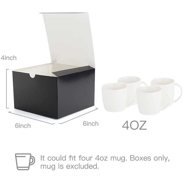 Gift Boxes - 6 x 6 x 4", black