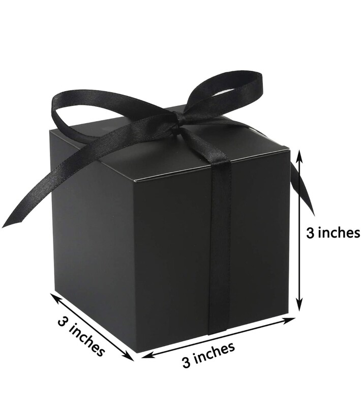 Paper Gift Boxes 3x3x3 Inches Small black